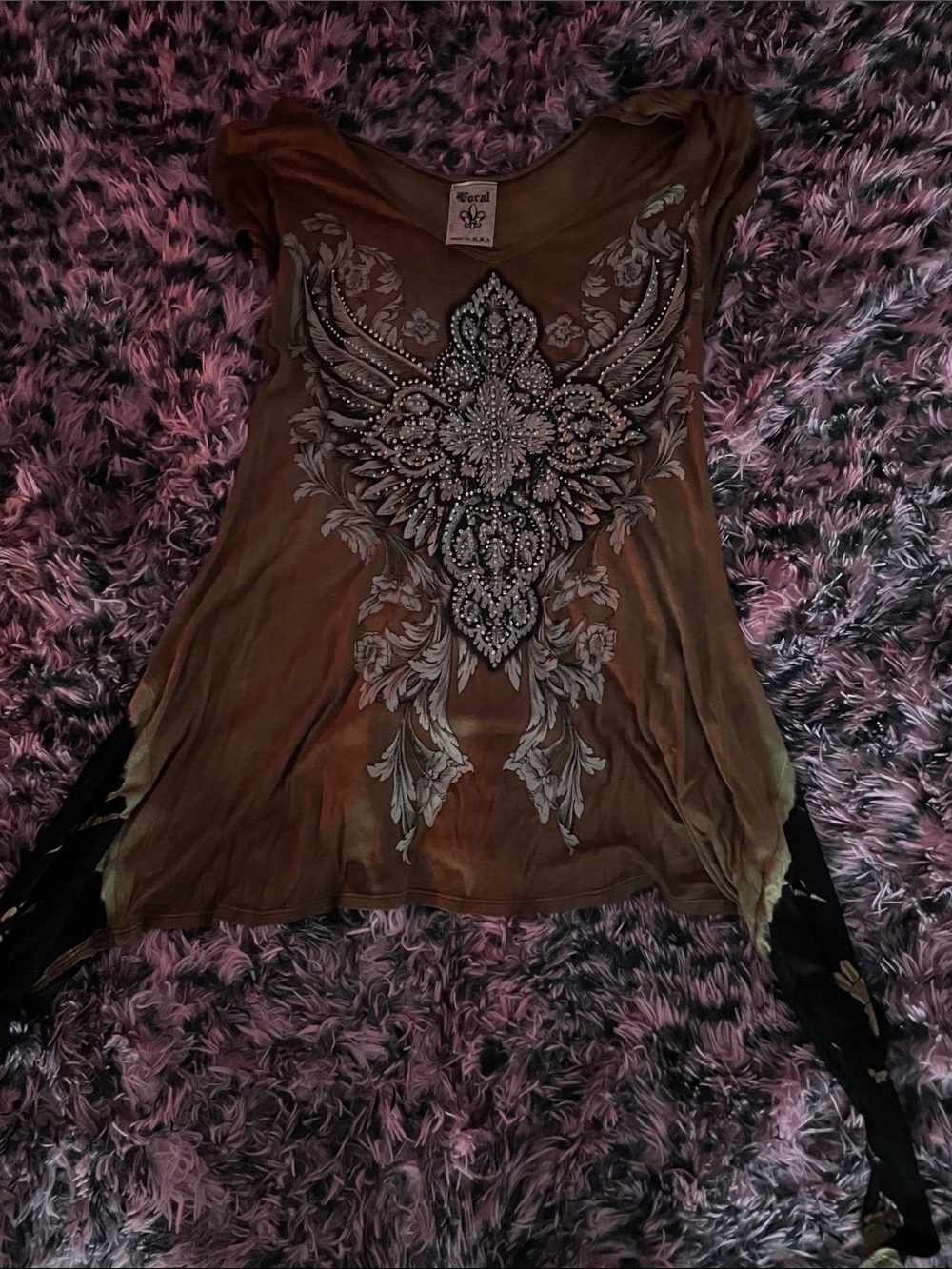 angel cross y2k top